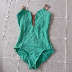 So Danca ballet light green leotard youth jr (petite or xxs womens )